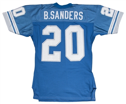 1992 Barry Sanders Game Used Detroit Lions Home Jersey (MEARS)